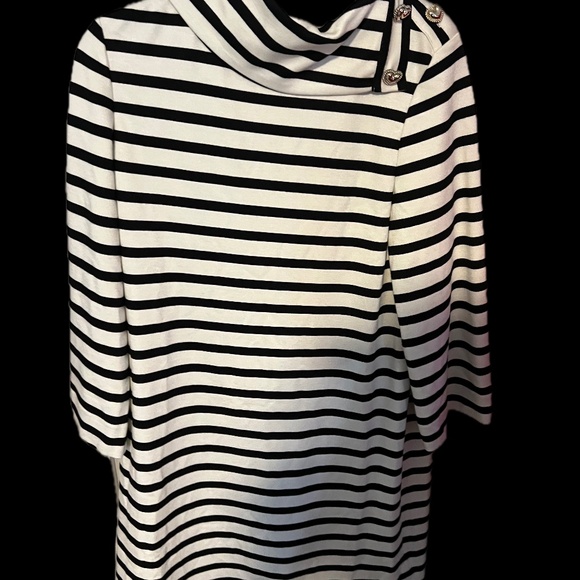 Kate Spade Turtleneck Ponte Striped Dress NWT - Picture 2 of 10